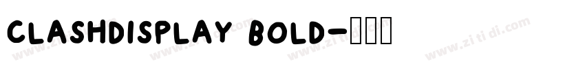 clashdisplay bold字体转换